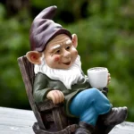 Gnome Relaxing British Cottage Tea